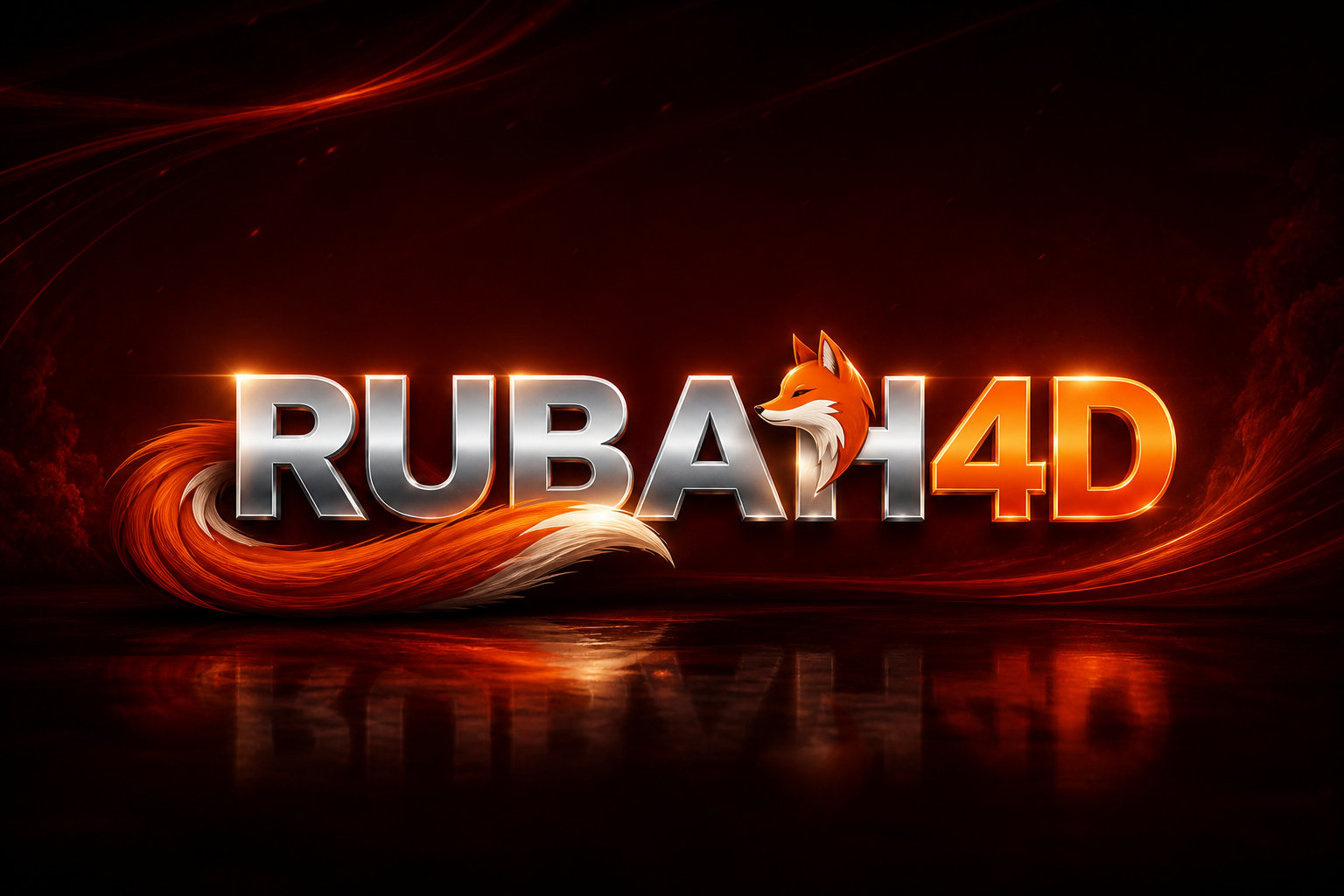 RUBAH4D: rubah oranye di huruf H, teks 4D.